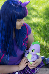 Size: 533x800 | Tagged: safe, artist:cristinachan, derpibooru import, spike, twilight sparkle, human, cosplay, irl, irl human, photo