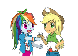 Size: 3200x2300 | Tagged: safe, derpibooru import, applejack, rainbow dash, human, equestria girls, appledash, female, lesbian, shipping