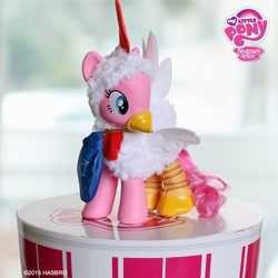 Size: 800x800 | Tagged: safe, pinkie pie, earth pony, pony, animal costume, chicken pie, chicken suit, clothes, costume, san diego comic con, toy