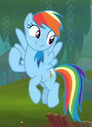 Size: 443x612 | Tagged: safe, derpibooru import, screencap, rainbow dash, pegasus, pony, the end in friend, cropped, cute, female, flying, smiling, solo