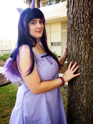 Size: 525x700 | Tagged: safe, artist:xcrowehx, derpibooru import, twilight sparkle, twilight sparkle (alicorn), alicorn, human, cosplay, irl, irl human, photo, solo