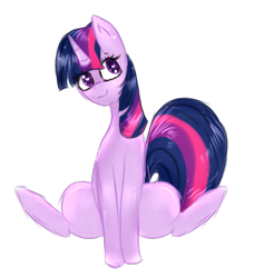 Size: 1871x1976 | Tagged: safe, artist:silpukka, derpibooru import, twilight sparkle, pony, unicorn, female, mare, multicolored mane, purple coat, solo