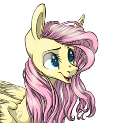 Size: 1224x1224 | Tagged: safe, artist:ebonytails, fluttershy, pegasus, pony, female, mare, open mouth, signature, simple background, solo, transparent background