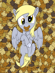 Size: 2502x3336 | Tagged: safe, artist:pixelgrip94, derpy hooves, pegasus, pony, chest fluff, cute, ear fluff, female, food, high res, mare, muffin, solo, underhoof