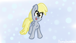 Size: 3840x2160 | Tagged: safe, artist:llamalauncher, derpy hooves, pegasus, pony, solo