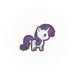 Size: 313x313 | Tagged: safe, artist:teddygrahams, rarity, pony, unicorn, blushing, chibi, solo