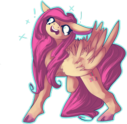 Size: 1280x1256 | Tagged: safe, artist:marshmellowcannibal, fluttershy, pegasus, pony, cloven hooves, scared, solo