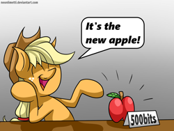 Size: 1200x900 | Tagged: safe, artist:neoncel, applejack, earth pony, pony, apple, female, mare, solo