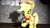 Size: 1024x576 | Tagged: safe, applejack, earth pony, pony, applefreddy, crazy face, creepy, creepy smile, faic, five nights at aj's, five nights at freddy's, looking at you, microphone, sharp teeth, singing, solo, this will end in tears