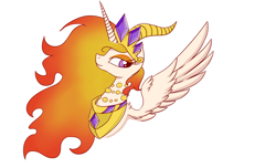 Size: 2560x1560 | Tagged: safe, artist:maddaimond255, nightmare star, princess celestia, alicorn, pony, female, horn, mare, solo