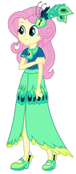 Size: 2356x5349 | Tagged: safe, artist:bubblestormx, fluttershy, equestria girls, make new friends but keep discord, clothes, dress, gala dress, simple background, skirt, solo, transparent background, vector