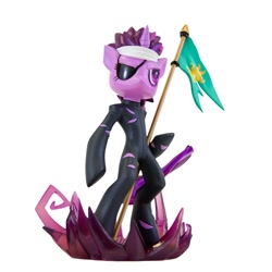 Size: 1000x1000 | Tagged: safe, artist:sambragg, derpibooru import, twilight sparkle, pony, semi-anthro, bipedal, eyepatch, flag, future twilight, toy, welovefine