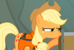 Size: 1598x1080 | Tagged: safe, screencap, applejack, earth pony, pony, pinkie apple pie, female, mare, solo