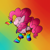 Size: 2048x2048 | Tagged: safe, artist:mr. rottson, pinkie pie, earth pony, pony, anatomically incorrect, clothes, cute, diapinkes, eyes closed, gay pride, gay pride flag, incorrect leg anatomy, mouth hold, necktie, panties, pride, rainbow socks, raised hoof, raised leg, scarf, smiling, socks, solo, striped socks, underwear