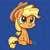 Size: 1569x1569 | Tagged: safe, artist:mrs1989, applejack, earth pony, pony, chibi, cute, jackabetes, solo