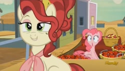 Size: 1224x698 | Tagged: safe, screencap, cherry jubilee, pinkie pie, earth pony, pony, party pooped, female, mare, pink coat, pink mane