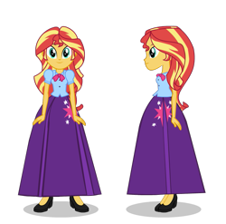 Size: 941x930 | Tagged: safe, artist:cartoonmasterv3, sunset shimmer, equestria girls, alternate universe, clothes, long skirt, skirt, solo