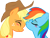 Size: 2324x1775 | Tagged: safe, artist:kennyklent, derpibooru import, applejack, rainbow dash, earth pony, pegasus, pony, appledash, blushing, female, high res, kissing, lesbian, shipping, simple background, transparent background