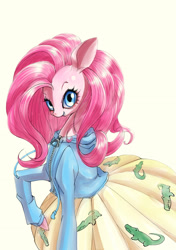 Size: 2039x2894 | Tagged: safe, artist:unousaya, pinkie pie, earth pony, pony, clothes, hoodie, simple background, solo, white background