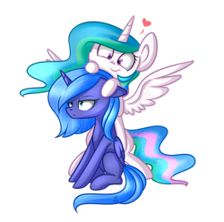 Size: 1024x1016 | Tagged: safe, artist:despotshy, princess celestia, princess luna, alicorn, pony, luna is not amused, s1 luna, simple background, sisters, transparent background