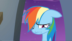 Size: 1920x1080 | Tagged: safe, derpibooru import, screencap, rainbow dash, pegasus, pony, newbie dash, female, mare, sad, solo