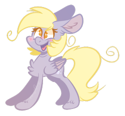 Size: 649x602 | Tagged: safe, artist:loopdalamb, derpy hooves, pegasus, pony, chibi, cute, derpabetes, female, happy, mare, simple, simple background, solo, transparent background