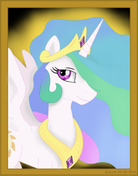 Size: 1024x1304 | Tagged: safe, artist:soanos, princess celestia, alicorn, pony, bust, portrait, solo