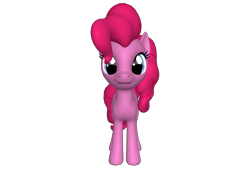 Size: 1200x900 | Tagged: safe, pinkie pie, earth pony, pony, 3d, female, front view, mare, ponylumen, solo