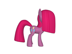 Size: 1200x900 | Tagged: safe, pinkie pie, earth pony, pony, 3d, female, hair over eyes, hair over one eye, mare, on side, pinkamena diane pie, ponylumen, solo, straight hair