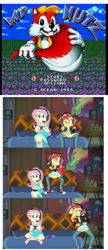 Size: 427x987 | Tagged: safe, edit, edited screencap, screencap, fluttershy, sunset shimmer, better together, equestria girls, game stream, converse, shoes, sneakers, sunset shimmer frustrated at game