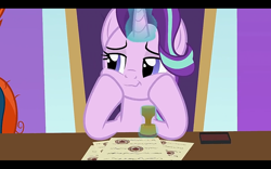 Size: 1280x800 | Tagged: safe, artist:agrol, screencap, starlight glimmer, pony, unicorn, headmare of the school, stamp