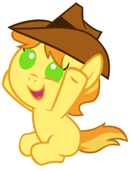 Size: 2800x3600 | Tagged: safe, artist:beavernator, braeburn, earth pony, pony, baby, baby pony, colt, foal, high res, male, simple background, sitting, solo, white background