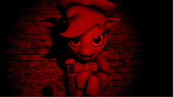 Size: 974x544 | Tagged: safe, applejack, earth pony, pony, robot, animatronic, applefreddy, creepy, crossover, five nights at aj's, five nights at freddy's, looking at you, sharp teeth, solo, this will end in tears, this will end in tears and/or death