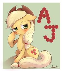 Size: 815x929 | Tagged: safe, artist:ashitaka_kiyu, applejack, earth pony, pony, female, mare, pixiv, solo