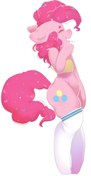 Size: 1024x1988 | Tagged: safe, artist:misocosmis, pinkie pie, earth pony, pony, clothes, simple background, socks, solo