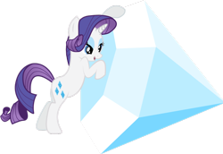 Size: 900x620 | Tagged: safe, artist:archaeidae, rarity, tom, pony, unicorn, the return of harmony, bipedal, diamond, gem, simple background, transparent background, vector