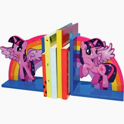 Size: 450x450 | Tagged: safe, derpibooru import, twilight sparkle, twilight sparkle (alicorn), alicorn, pony, bookends, butt wings, female, irl, mare, merchandise, photo, special face