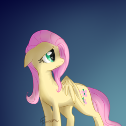 Size: 700x700 | Tagged: safe, artist:furreon, fluttershy, pegasus, pony, floppy ears, sad, solo