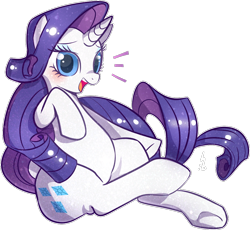 Size: 1118x1029 | Tagged: safe, artist:haden-2375, rarity, pony, unicorn, blushing, cute, eyeshadow, looking at you, makeup, open mouth, raribetes, simple background, solo, transparent background, underhoof