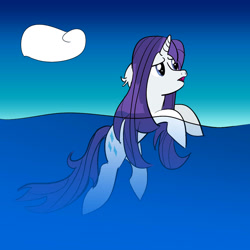 Size: 1200x1200 | Tagged: safe, artist:roguelament, rarity, pony, unicorn, solo, swimming, water, wet, wet mane, wet mane rarity