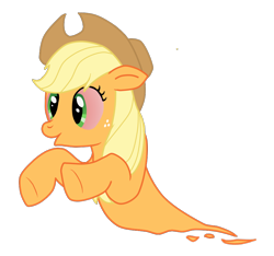 Size: 946x886 | Tagged: safe, applejack, earth pony, ghost, ghost pony, pony, castle mane-ia, bloodshot eyes, solo