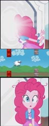 Size: 926x2372 | Tagged: safe, screencap, pinkie pie, equestria girls, rainbow rocks, exploitable meme, pinkie sticks her face into the portal meme