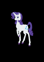 Size: 1024x1448 | Tagged: safe, artist:animalpainter, rarity, pony, unicorn, black background, colored hooves, simple background, solo