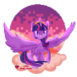 Size: 1024x1024 | Tagged: safe, artist:ladypixelheart, derpibooru import, twilight sparkle, twilight sparkle (alicorn), alicorn, pony, female, mare, solo