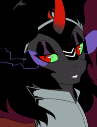 Size: 636x836 | Tagged: safe, artist:mylittlesheepy, derpibooru import, king sombra, queen umbra, pony, unicorn, avatar, rule 63, tumblr