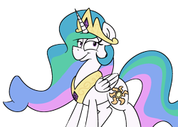 Size: 1508x1080 | Tagged: safe, artist:cowsrtasty, princess celestia, alicorn, pony, female, mare, simple background, smiling, smug, smuglestia, solo, standing, transparent background