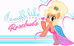 Size: 2560x1600 | Tagged: safe, artist:discorded, artist:kibbiethegreat, applejack, earth pony, pony, alternate hairstyle, applejewel, blowing a kiss, clothes, dress, heart, pose, quote, vector, wallpaper