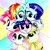 Size: 1257x1256 | Tagged: safe, artist:liaaqila, derpibooru import, applejack, fluttershy, pinkie pie, rainbow dash, rarity, spike, twilight sparkle, dragon, earth pony, pegasus, pony, unicorn, best friends until the end of time, cute, dashabetes, diapinkes, female, jackabetes, lidded eyes, male, mane seven, mane six, mare, open mouth, raribetes, scene interpretation, shyabetes, smiling, spikabetes, tongue out, traditional art, twiabetes