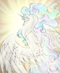 Size: 787x944 | Tagged: safe, artist:saveblacksheep, princess celestia, alicorn, pony, female, horn, mare, solo