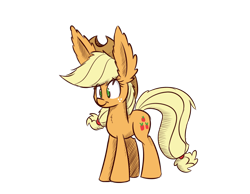 Size: 900x700 | Tagged: safe, artist:heir-of-rick, applejack, earth pony, pony, daily apple pony, ear fluff, impossibly large ears, simple background, solo, transparent background